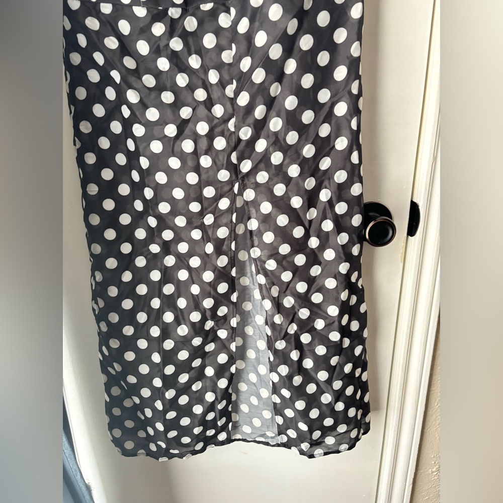 Black and White Polka Dot Strapless Dress SNDYS REVOLVE - Picture 7 of 7